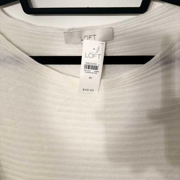 LOFT Ivory Textured Knit Top - Picture 2 of 3